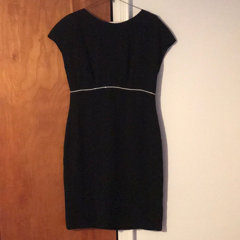 Ellen Tracy Dress with Rhinestones Black